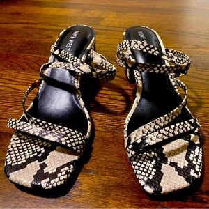 Faux Gator Skin Sandals